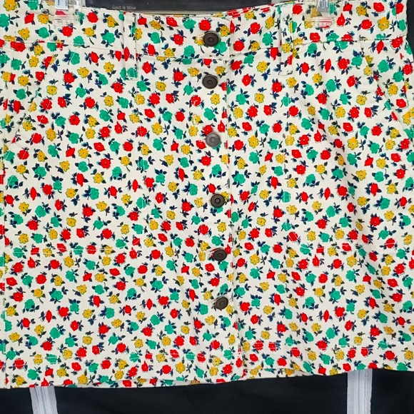 Mercantile J.Crew Button Front Skirt Sz 8 - Picture 1 of 3